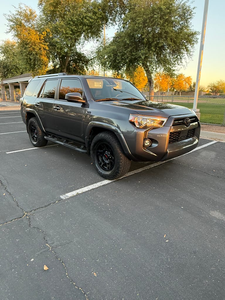 Ceramic coating Paradise Valley AZ finished SUV showing high gloss paint protection and hydrophobic surface protection